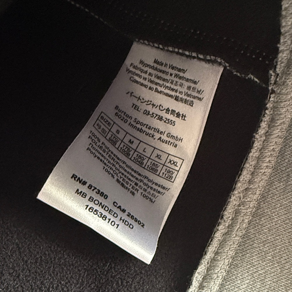 Burton - Light Gray Full-Zip Hoodie with Black Logo - medium - men - Picture 9 of 9